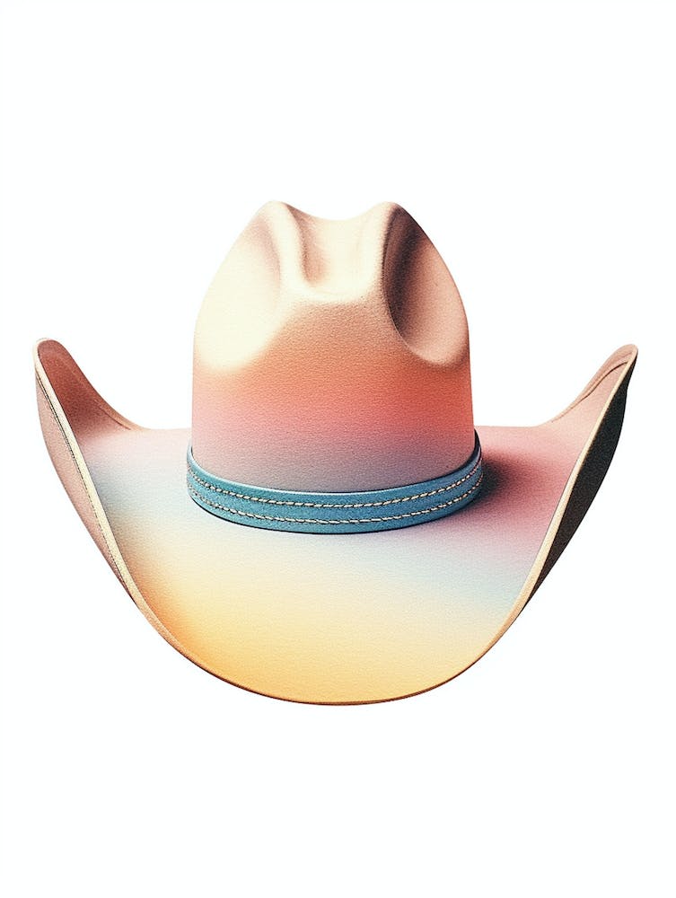 Cowgirl Hat Pastel Illustration 4