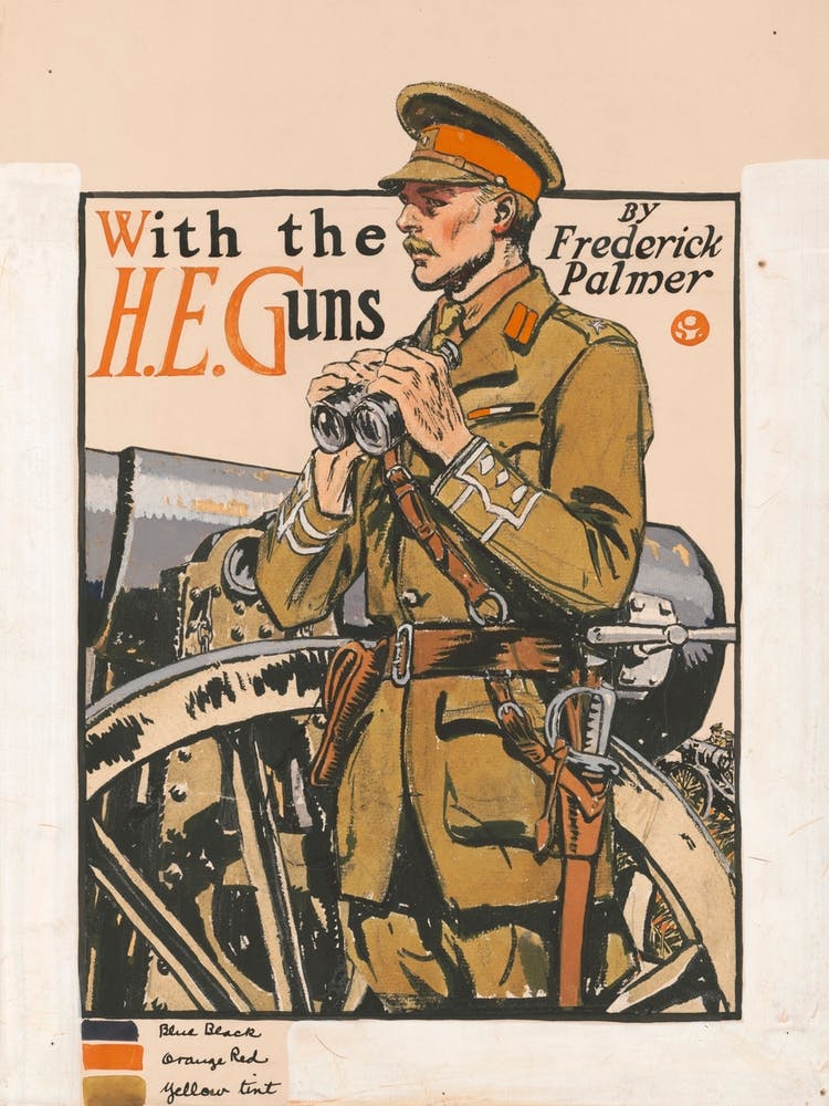 With the H.E. Guns, by Frederick Palmer (1915), Edward Penfield
