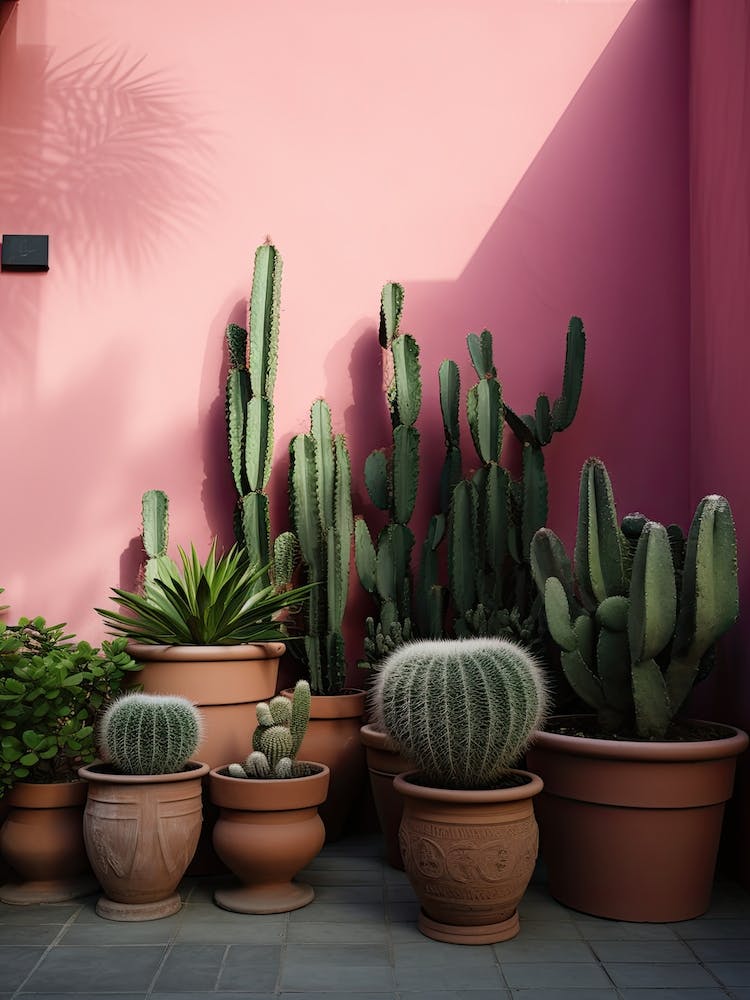 Cacti Pink Wall Photography 6