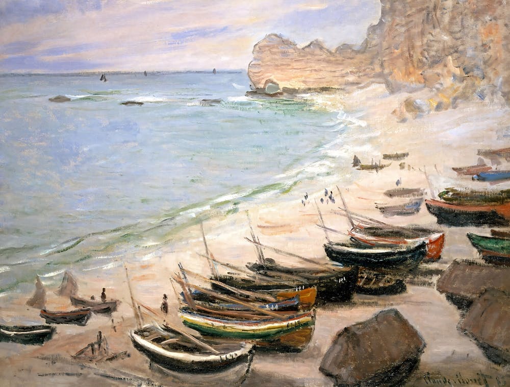 Claude Monet - Boats On The Beach