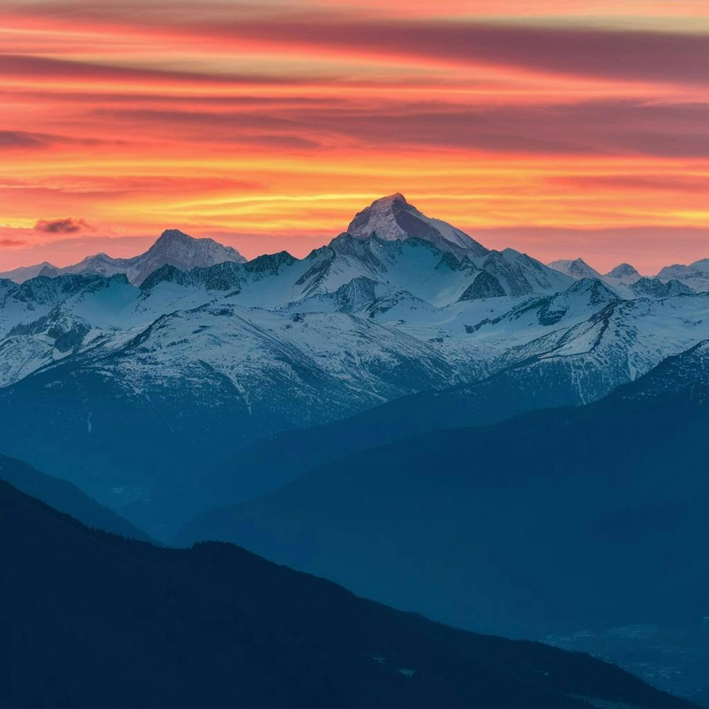 Sunset In The Alps