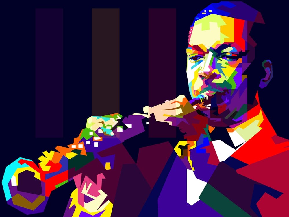 John Coltrane American Jazz Musician Pop Art WPAP