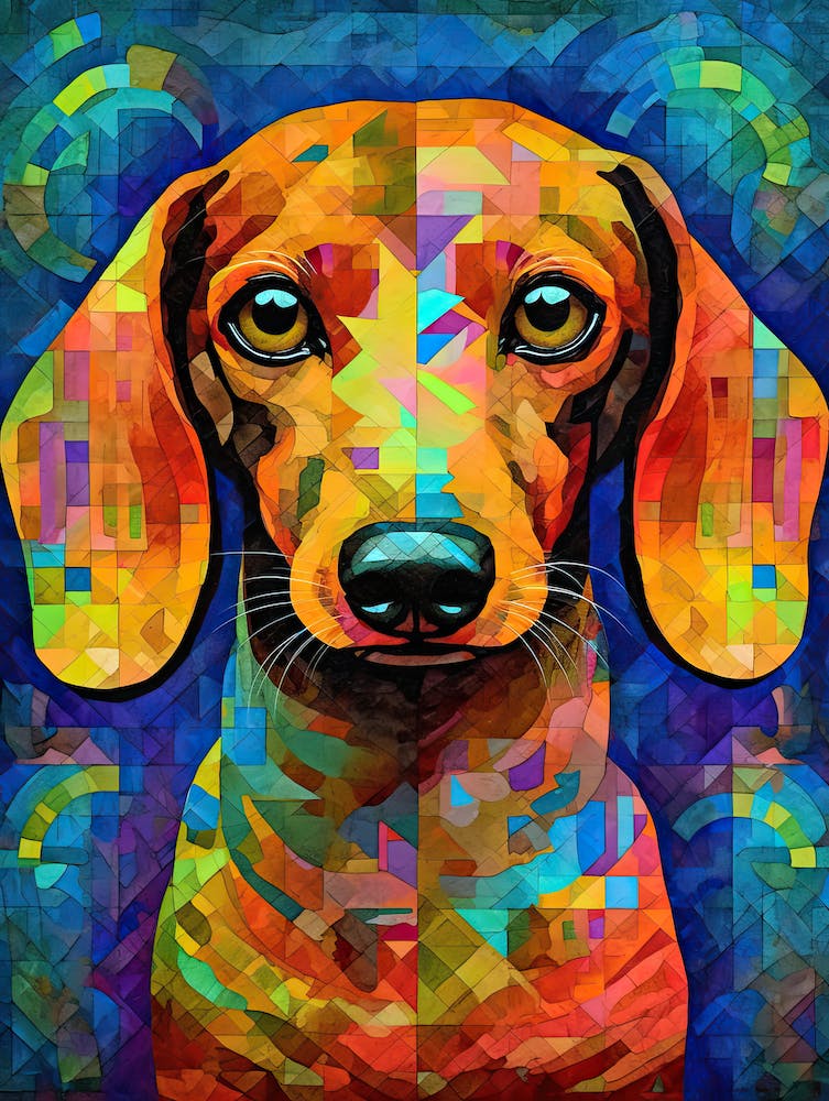 Dachshund dog print 3