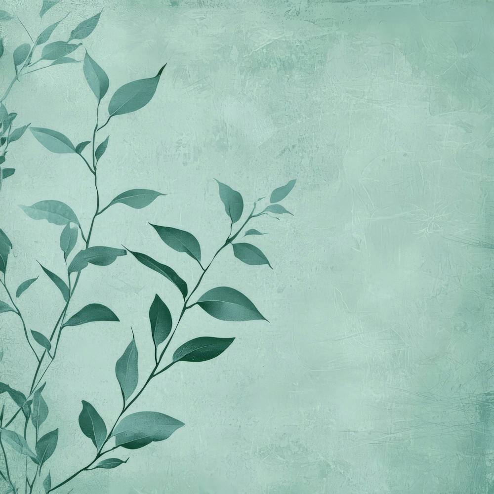 Green Leaves On A Green Background