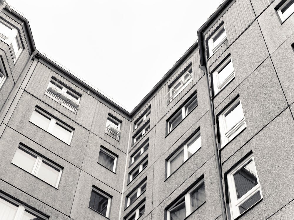 Old European Apartment Building View From Below 6