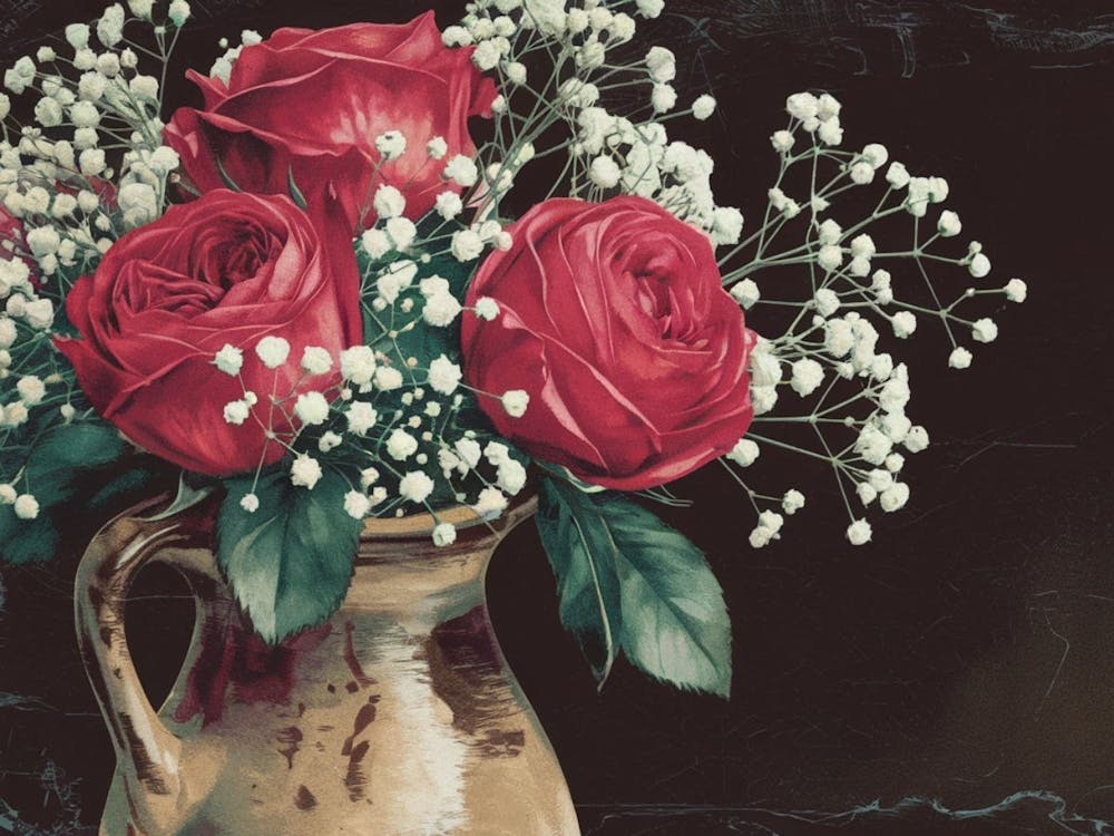 Red Roses In A Vase