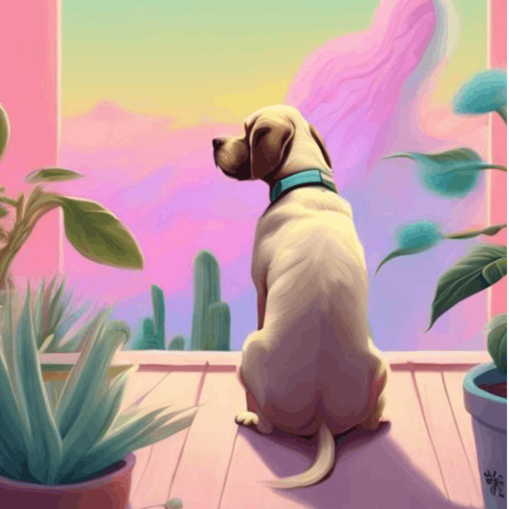 Dog Looking At The Sky