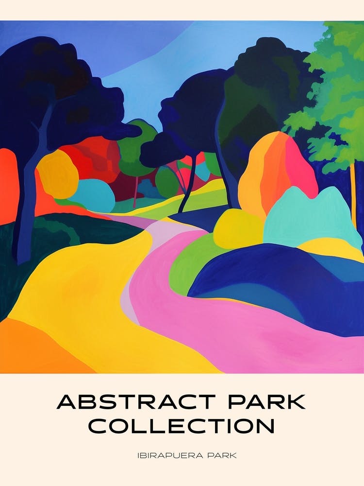 Abstract Park Collection Poster Ibirapuera Park Bogota Colombia 4