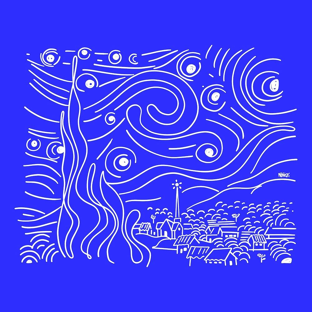 Starry Lines Square
