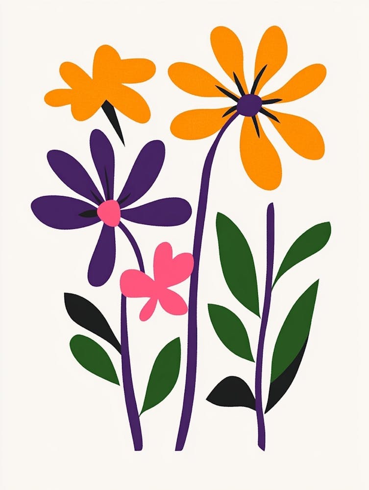 Flowers On A White Background 29