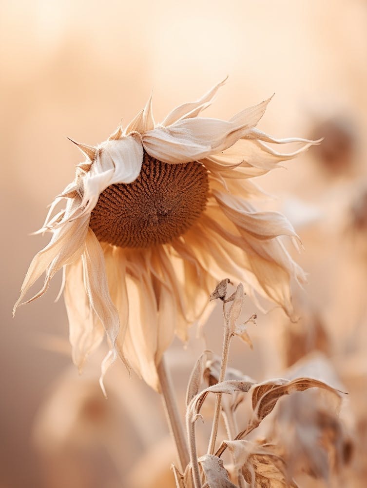 Boho Dried Flowers Sunflower 1