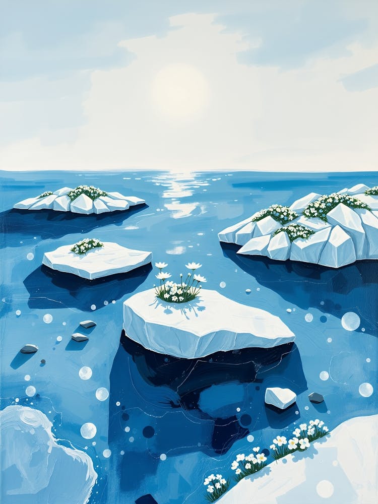 Icebergs In The Sea