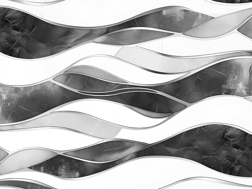 Black And White Wave Pattern