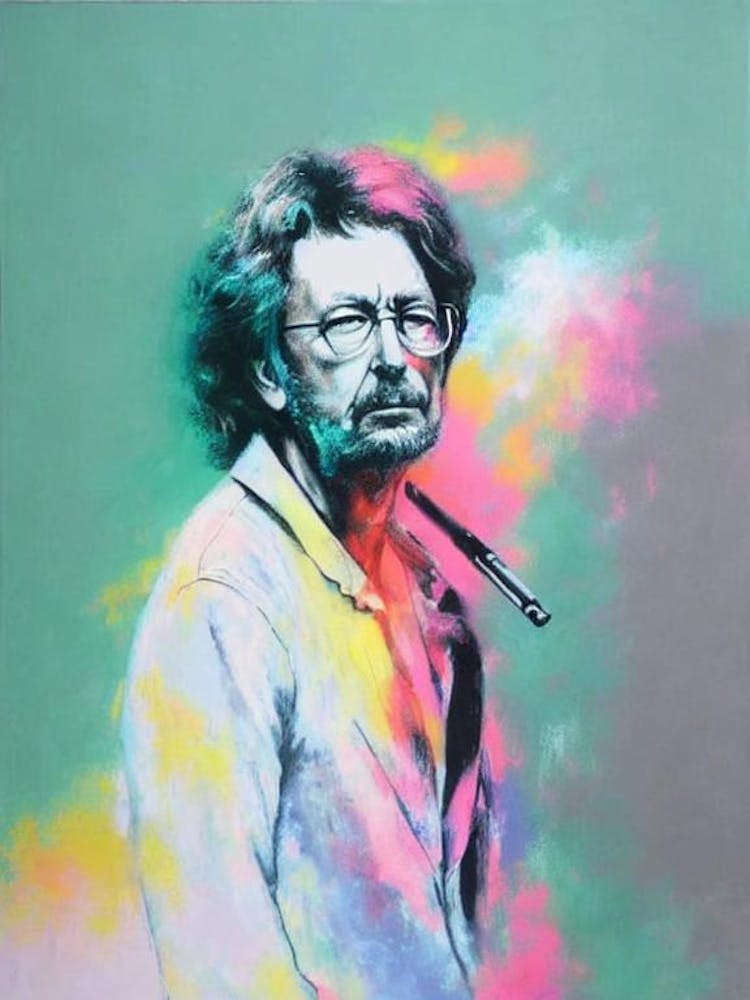 Eric Clapton 1 Colourful Illustration