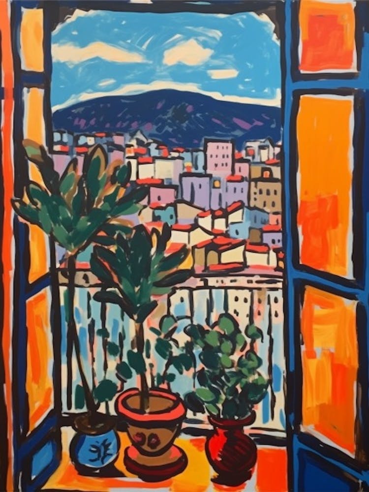 Window View Of San Francisco In The Style Of Fauvist 4