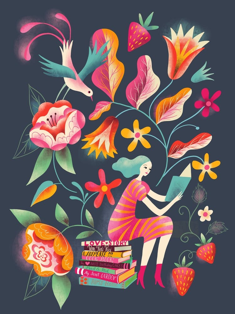 Folk Art Garden Reading