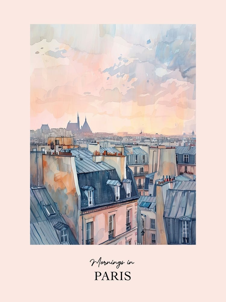 Morgenstunden in Paris Dächer Morgenpanorama 1