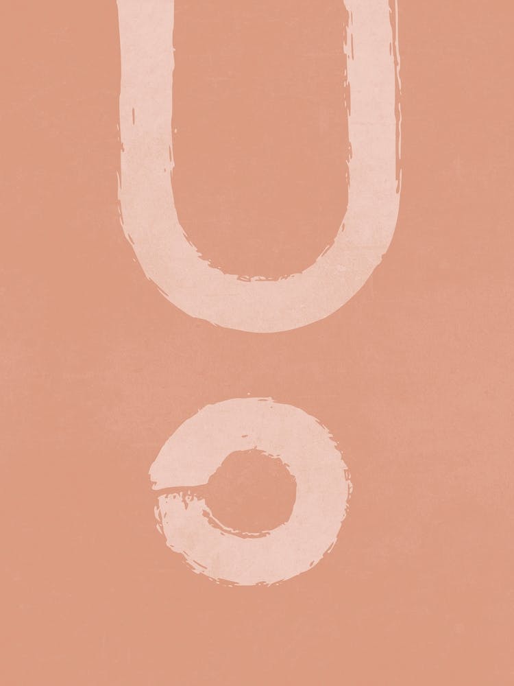 Abstract Brush Stroke 2 In Terracotta