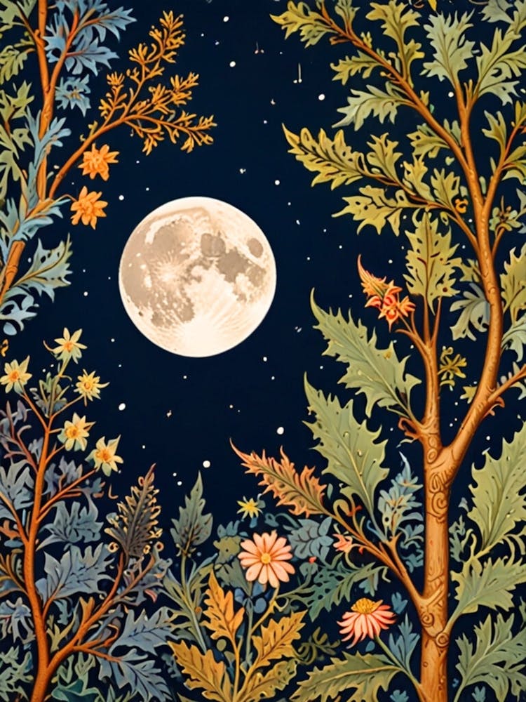 William Morris Moon In The Trees 3