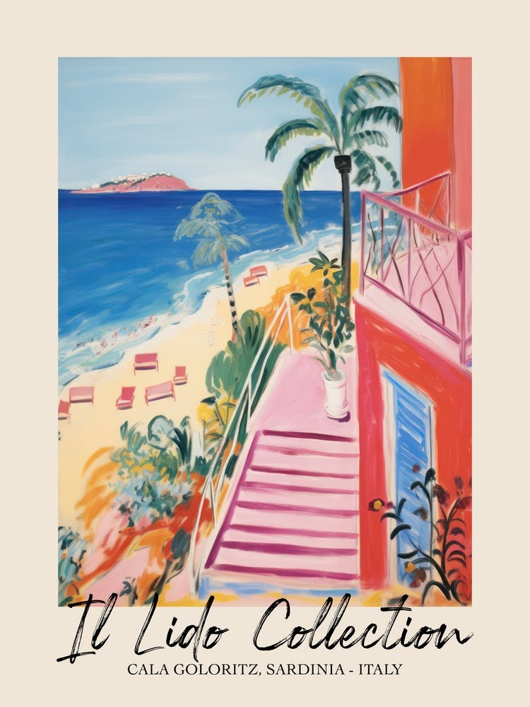 Cala Goloritz, Sardinia   Italy Il Lido Collection Beach Club Poster 1