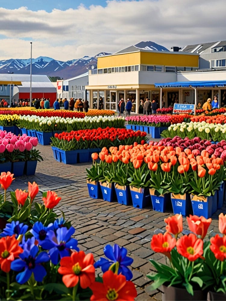Flower Market In Iceland