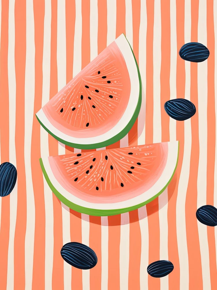 Cantaloupe Fruit Summer Illustration 4