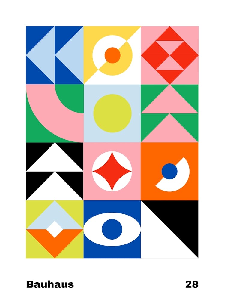 Geometric Bauhaus Poster 28