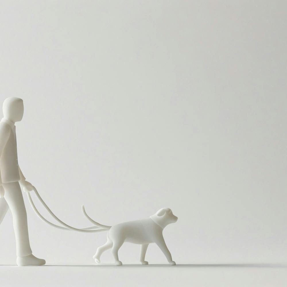 Man Walking Dog