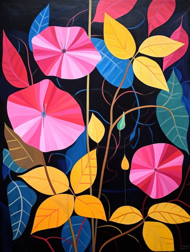 Bougainvillea 3 Hilma Af Klint Inspired Flower Illustration