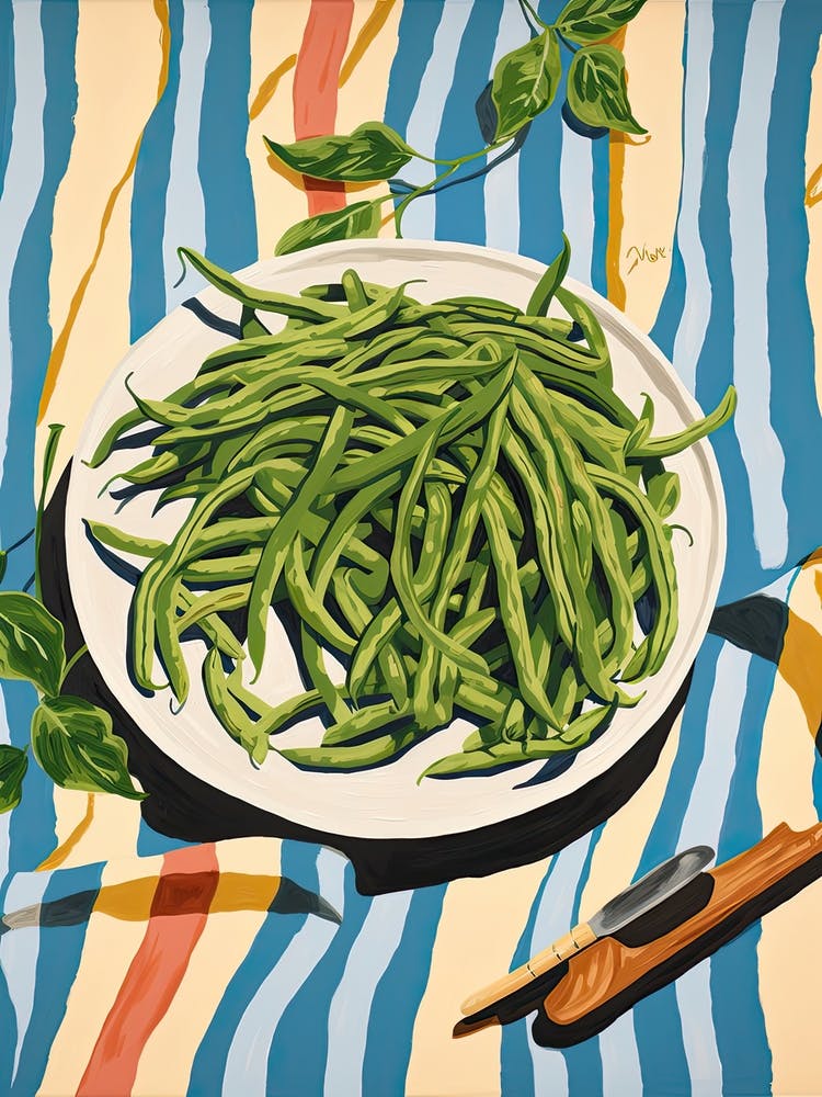 Green Beans Summer Illustration 2