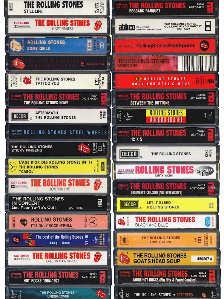 Rolling Stones - Singles et Albums - Impression de Cassettes