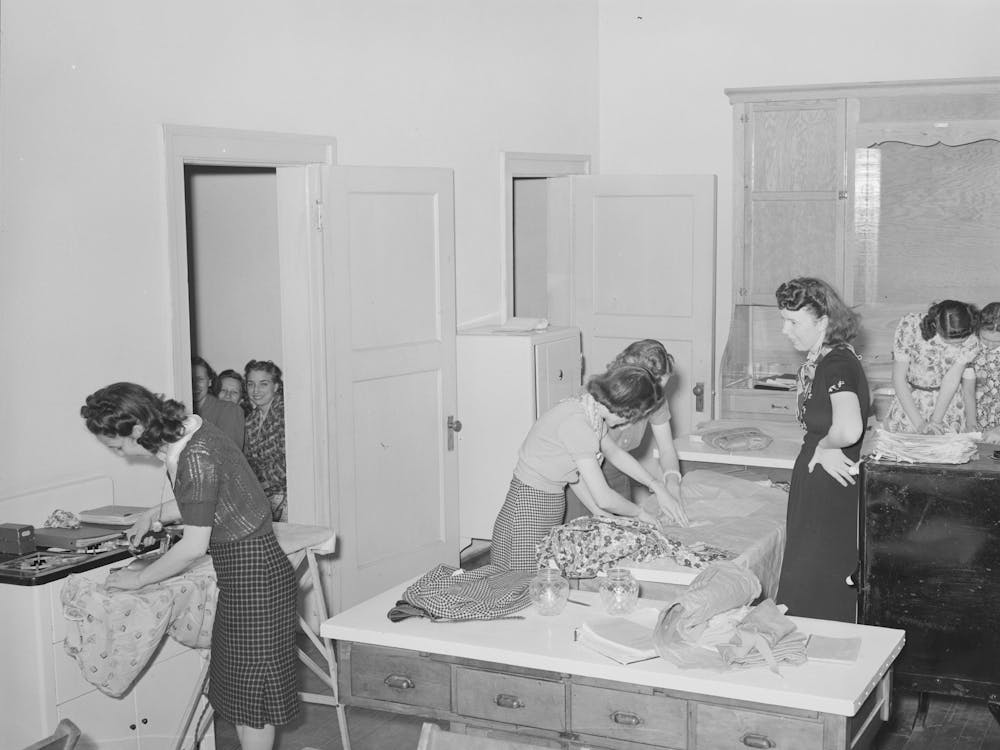 Domestic Science Class, High School, San Augustine, Texas By Russell Lee