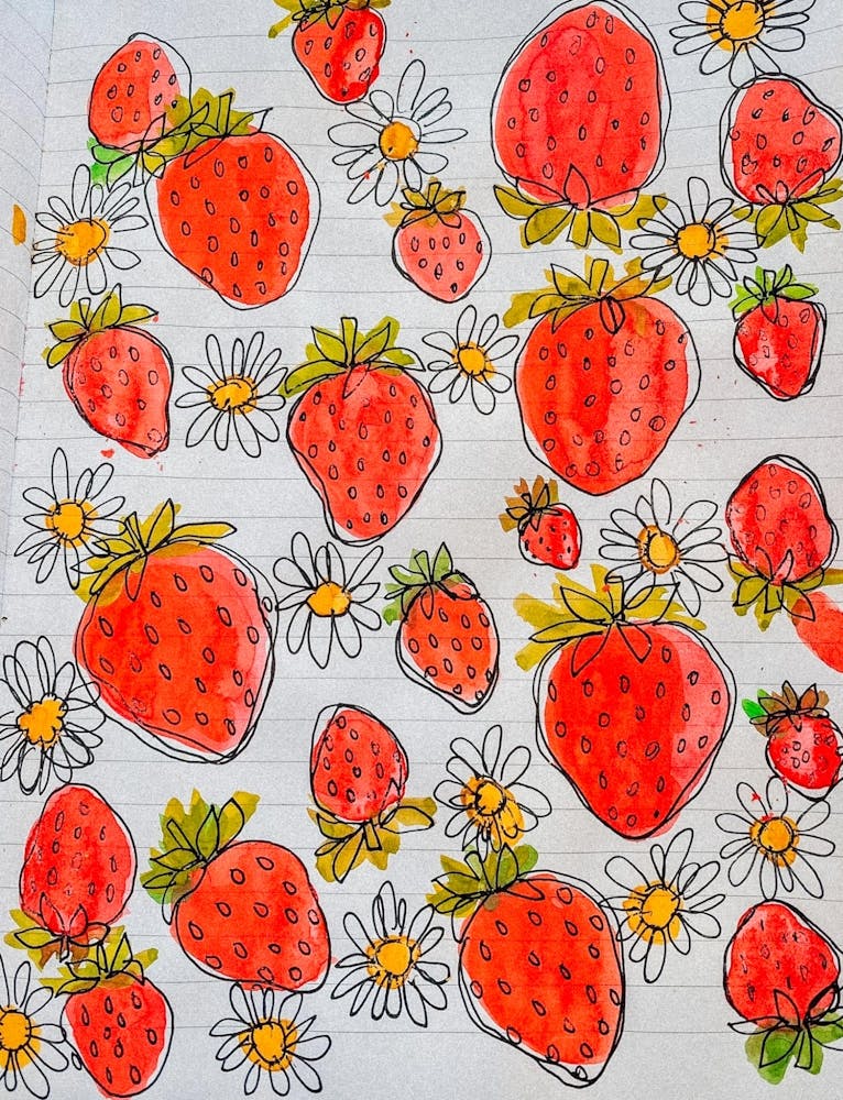 Strawberry Sketch 1