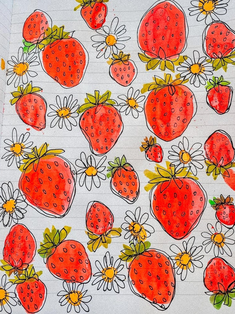 Strawberry Sketch 1