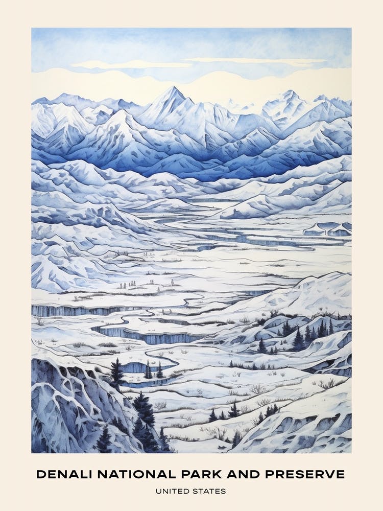 Denali National Park And Preserve United States Of America 4 Poster
