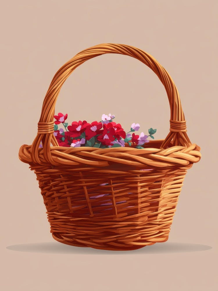 Basket With Flowers