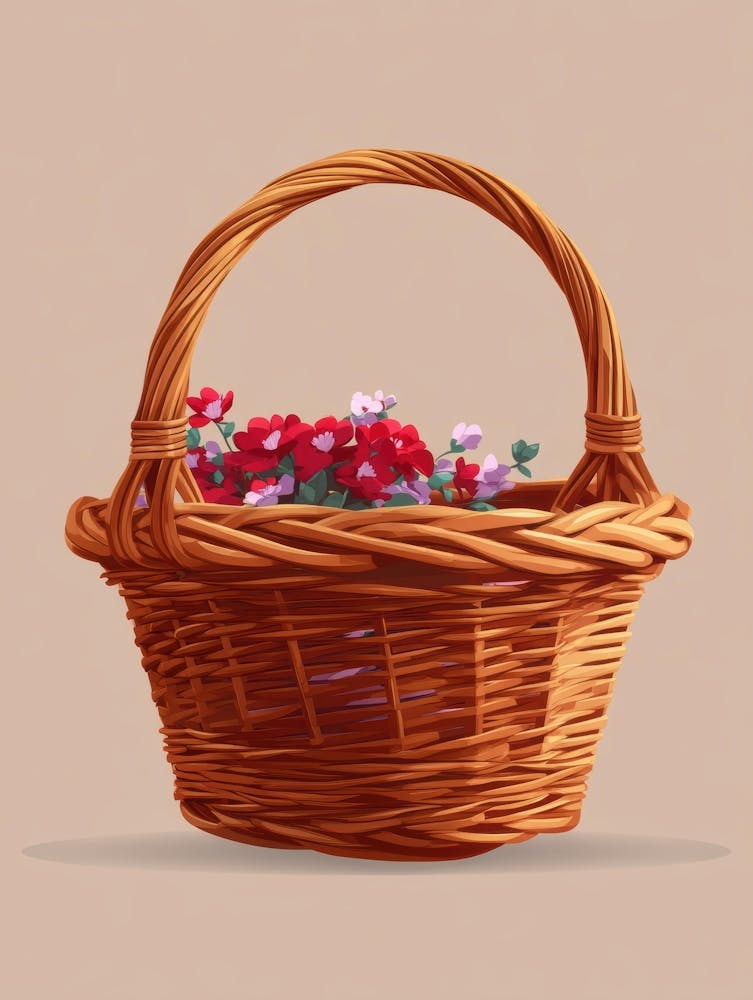 Basket With Flowers