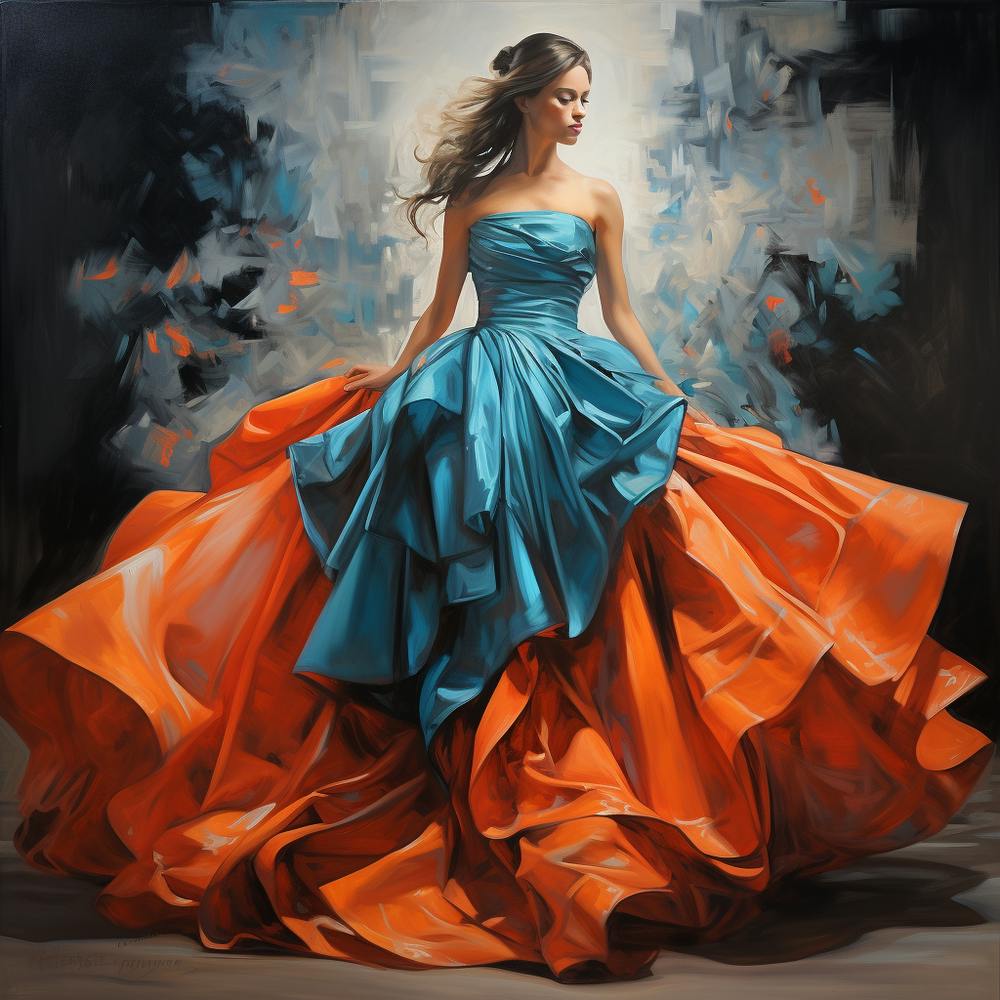 Blue And Orange Dress