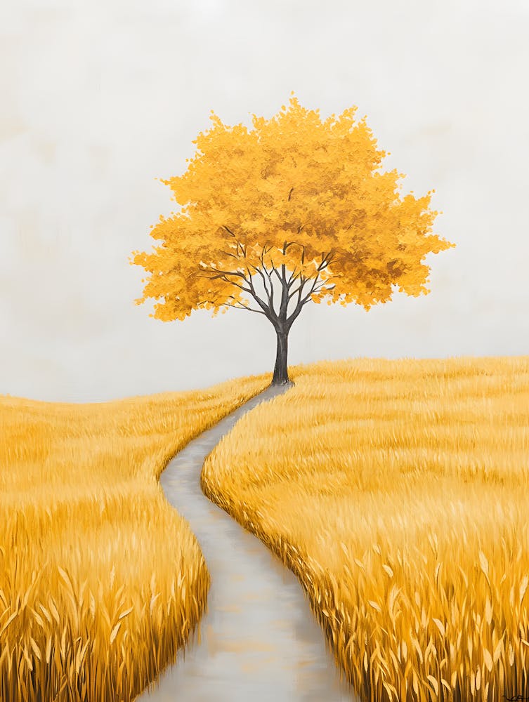 Yellow Tree In A Field 2