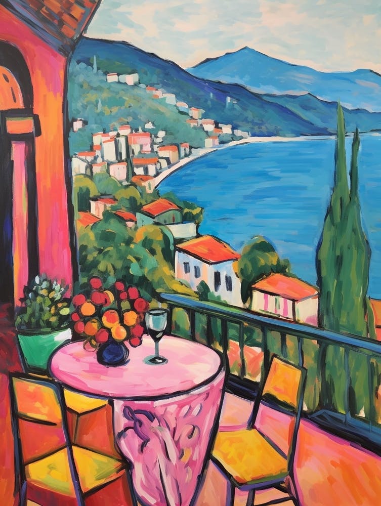 Lake Como Italy 5 Fauvist Painting