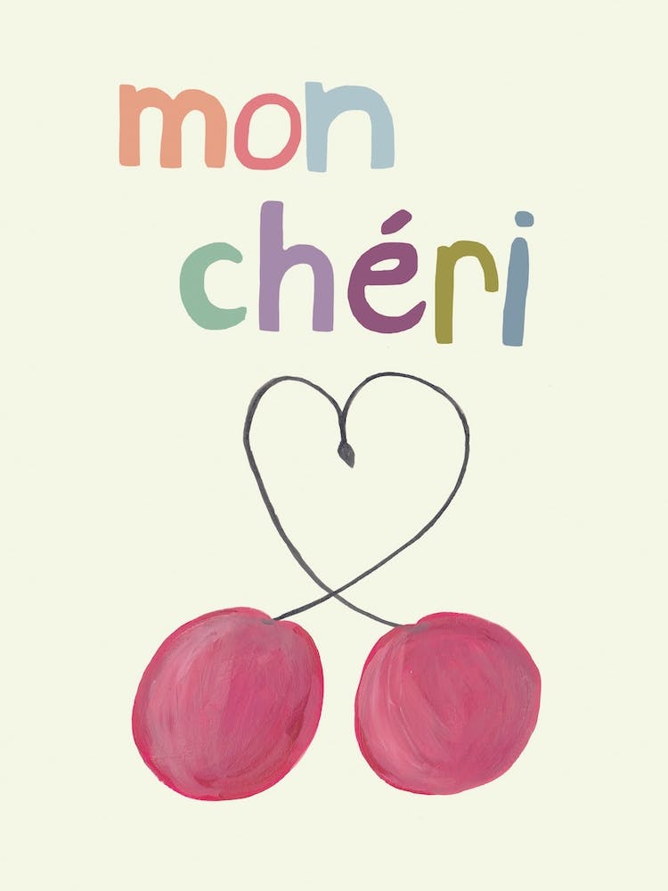 Mon Cheri Pastel Text