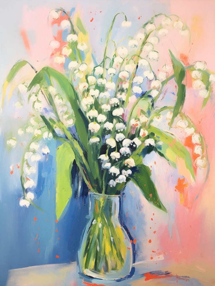 Flower Painting Fauvist Style Lily Of The Valley 2