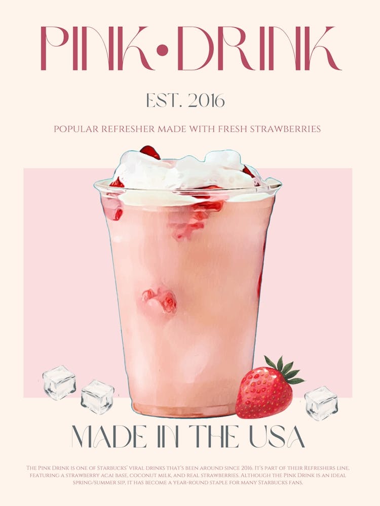 Pink Drink Mid Century