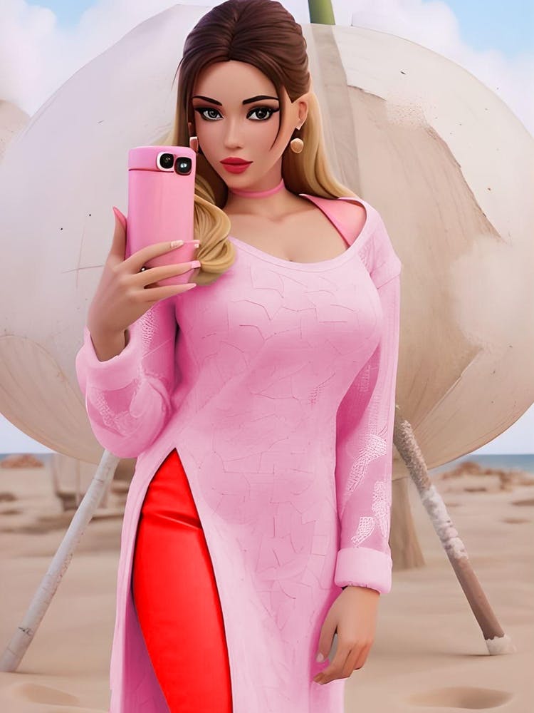 Pink Sexy Girl by Saloni