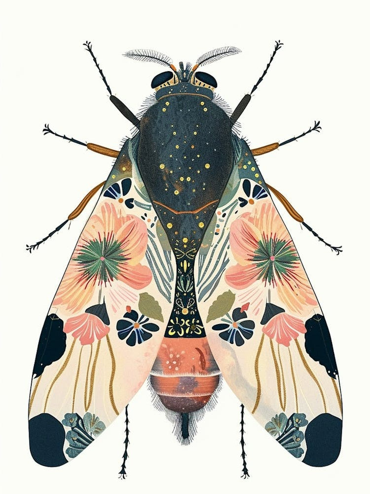 Colourful Insect Illustration Fly 16