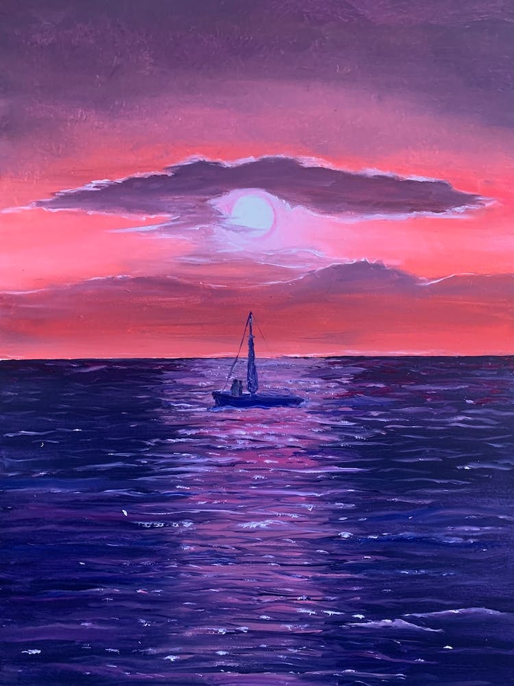 Sailboat At Sunset