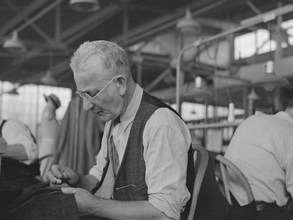 Eugene Isaacs, Tailor, In The Cooperative Garment Factory, Jersey Homesteads, Hightstown, New Jersey By Russell Lee