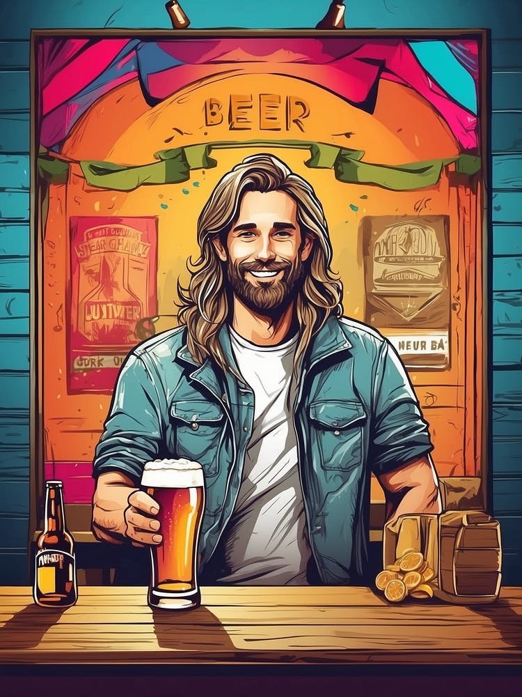 Leonardo Diffusion Xl A Poster Advertising An Event At A Beer 0