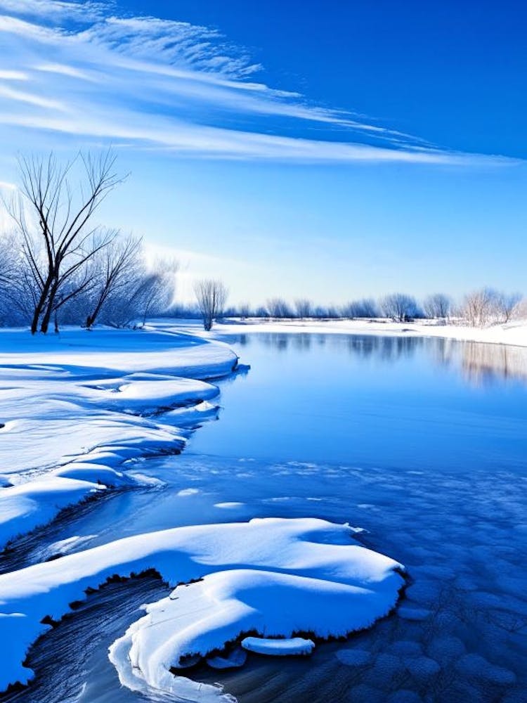 Frozen River Waterscape Photography 2
