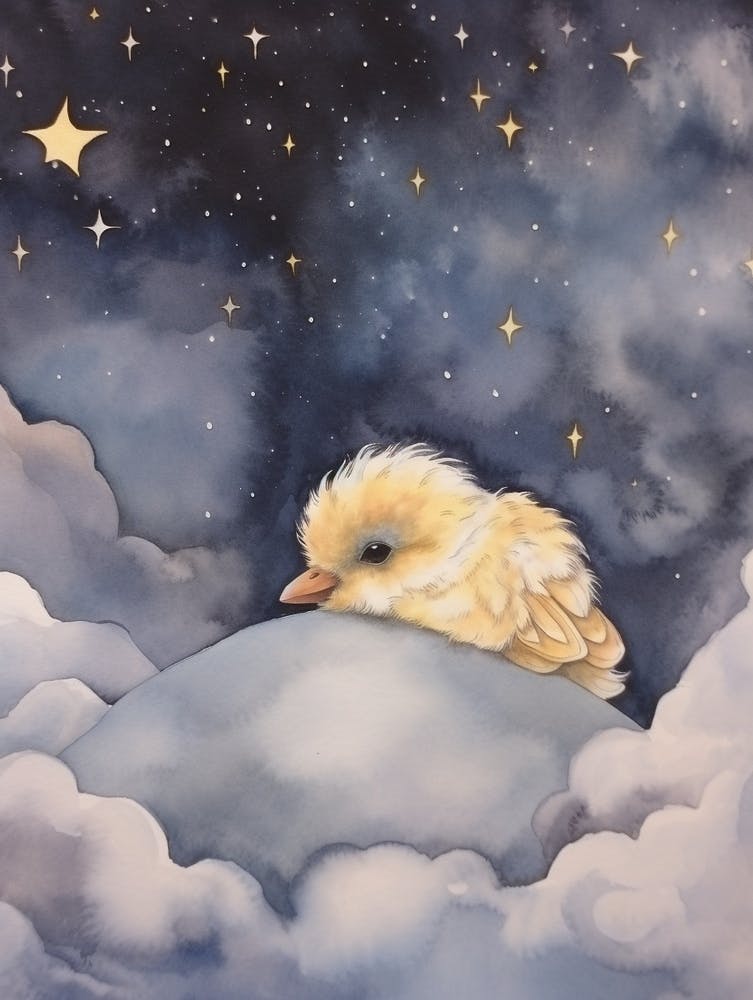 Baby Bird 3 Sleeping In The Clouds